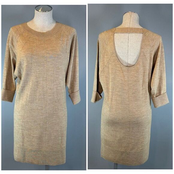 Club Monaco Wool Sweater Dress in Tan Size XS - Picture 1 of 5